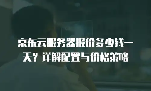 京东云云主机代理商:打造你的专属云端空间
