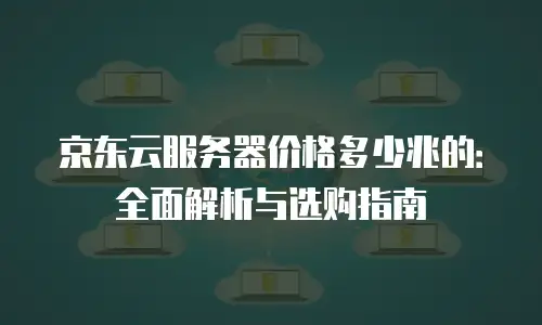 京东云智算服务一年多少钱一个月
