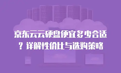 京东云服务器多少钱一个？