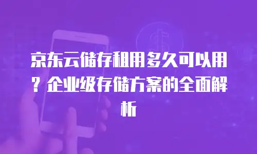 京东云储存价格多少钱？