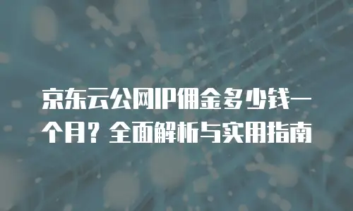 京东云原生容器租用多少钱一个合适