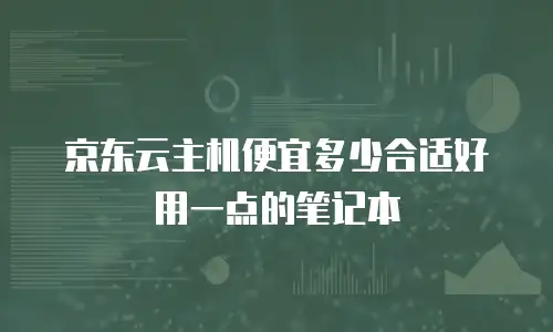 京东云主机便宜多少合适好用一点的笔记本