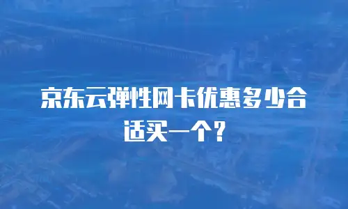 京东云弹性网卡优惠多少合适买一个？