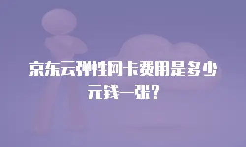 京东云弹性网卡费用是多少元钱一张？