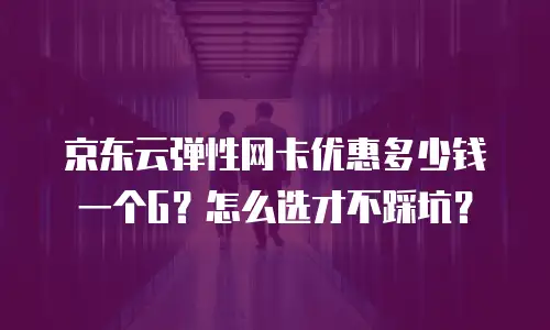 京东云弹性网卡优惠多少钱一个G？怎么选才不踩坑？
