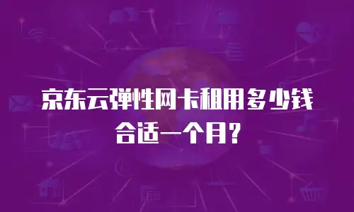 京东云弹性网卡租用多少钱合适一个月？
