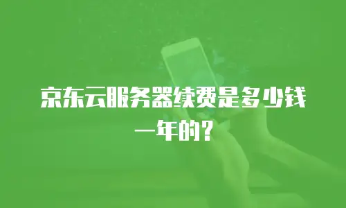 京东云服务器续费是多少钱一年的？