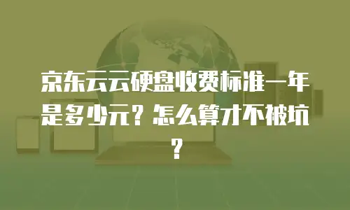 京东云云硬盘收费标准一年是多少元？怎么算才不被坑？