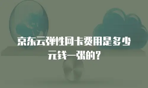 京东云弹性网卡费用是多少元钱一张的？
