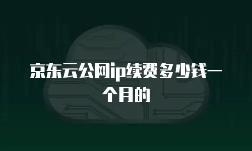 京东云公网ip续费多少钱一个月的
