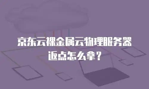 京东云裸金属云物理服务器返点怎么拿？
