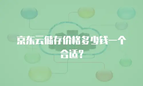 京东云储存价格多少钱一个合适？