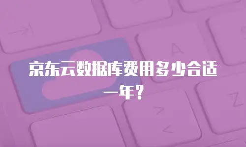 京东云数据库费用多少合适一年？