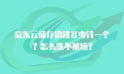 京东云储存价格多少钱一个？怎么选不被坑？