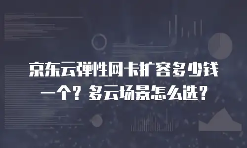 京东云弹性网卡扩容多少钱一个？多云场景怎么选？