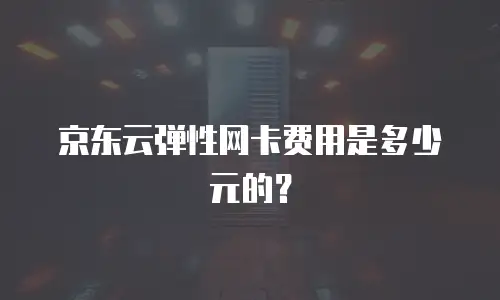 京东云弹性网卡费用是多少元的？