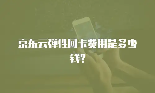 京东云弹性网卡费用是多少钱？