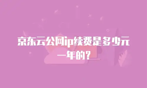 京东云公网ip续费是多少元一年的？