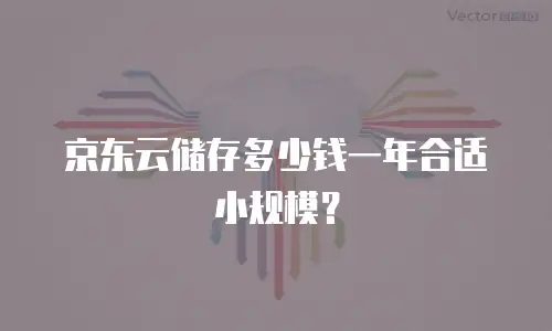 京东云储存多少钱一年合适小规模？