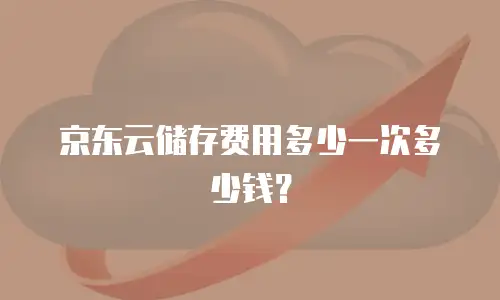 京东云储存费用多少一次多少钱？
