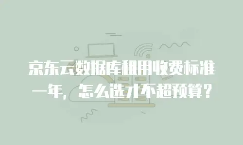 京东云数据库租用收费标准一年，怎么选才不超预算？