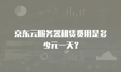 京东云服务器租赁费用是多少元一天？