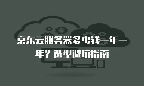 京东云服务器多少钱一年一年？选型避坑指南