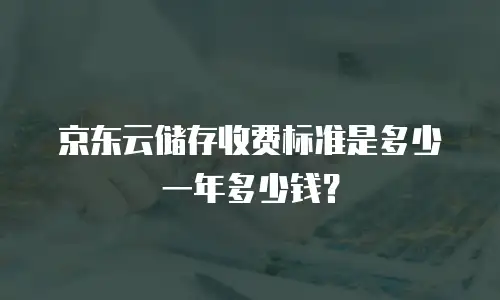 京东云储存收费标准是多少一年多少钱？