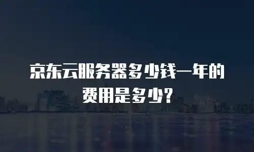 京东云服务器多少钱一年的费用是多少？