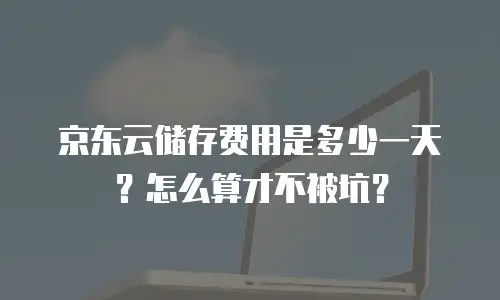 京东云储存费用是多少一天？怎么算才不被坑？
