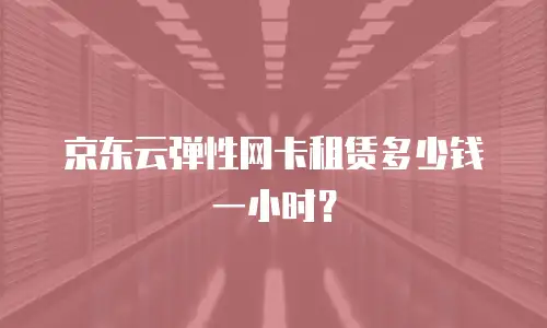 京东云弹性网卡租赁多少钱一小时？
