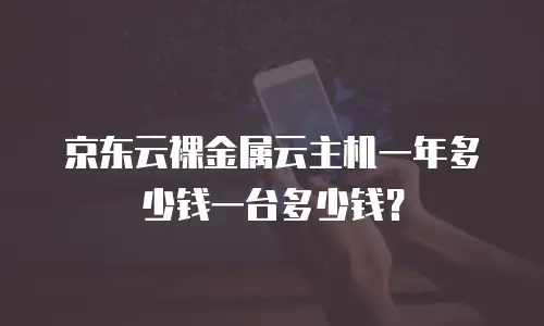 京东云裸金属云主机一年多少钱一台多少钱？