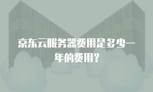 京东云服务器费用是多少一年的费用？