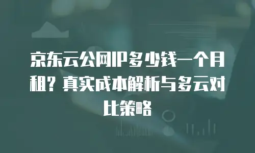 京东云公网IP多少钱一个月租？真实成本解析与多云对比策略