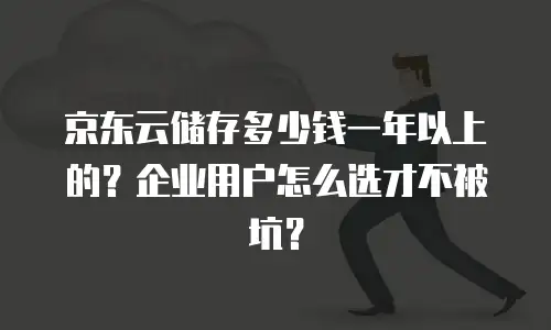 京东云储存多少钱一年以上的？企业用户怎么选才不被坑？