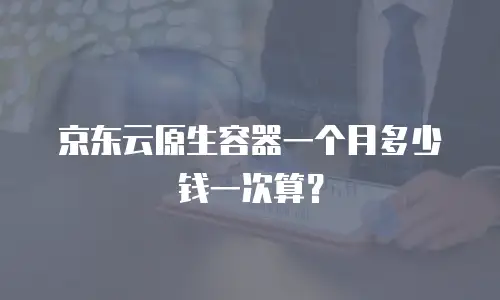 京东云原生容器一个月多少钱一次算？