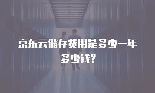 京东云储存费用是多少一年多少钱？