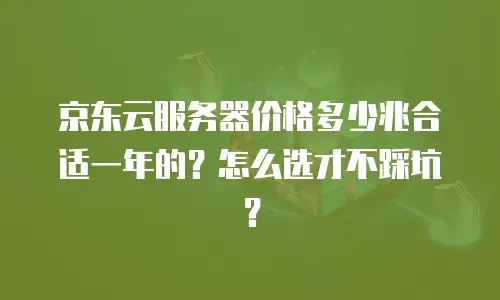 京东云服务器价格多少兆合适一年的？怎么选才不踩坑？