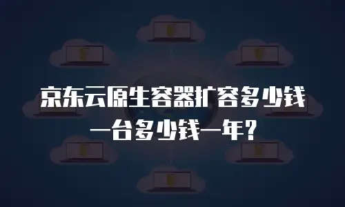 京东云原生容器扩容多少钱一台多少钱一年？