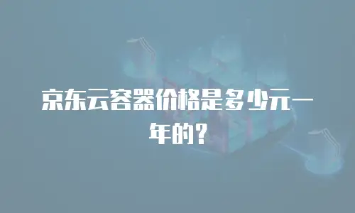 京东云容器价格是多少元一年的？