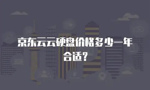 京东云云硬盘价格多少一年合适？