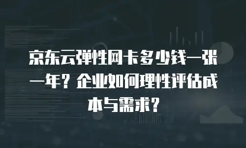 京东云弹性网卡多少钱一张一年？企业如何理性评估成本与需求？