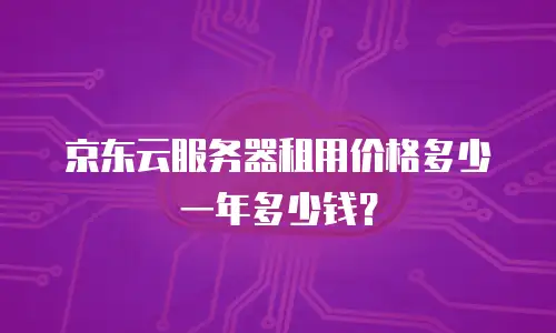 京东云服务器租用价格多少一年多少钱？