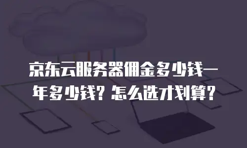 京东云服务器佣金多少钱一年多少钱？怎么选才划算？