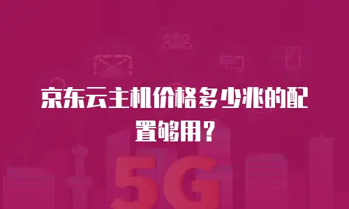 京东云主机价格多少兆的配置够用？