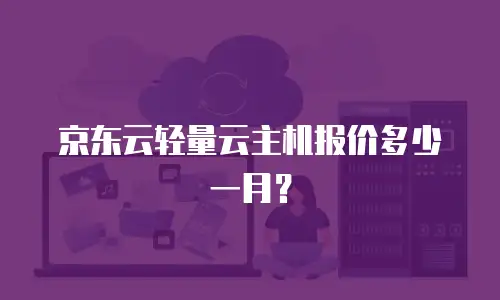 京东云轻量云主机报价多少一月？