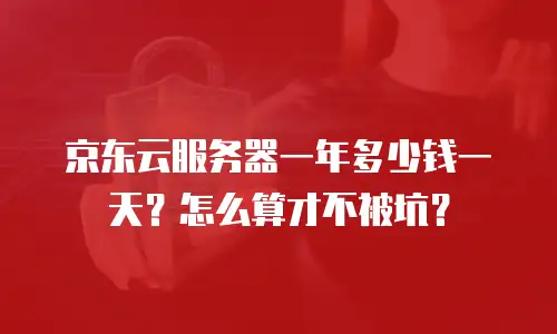 京东云服务器一年多少钱一天？怎么算才不被坑？