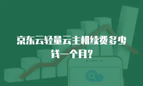 京东云轻量云主机续费多少钱一个月？
