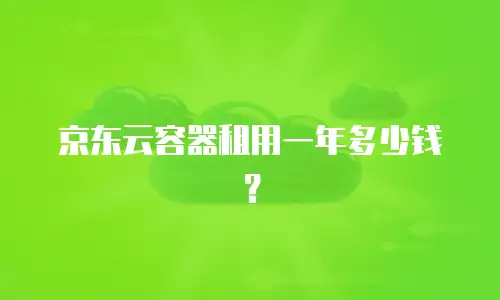 京东云容器租用一年多少钱？