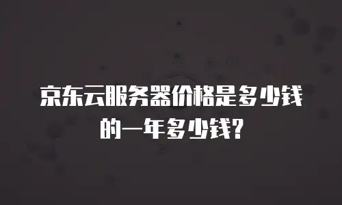京东云服务器价格是多少钱的一年多少钱？